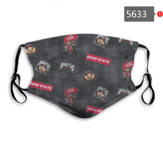 2020 NCAA Ohio State Buckeyes #7 Dust mask with filter-0